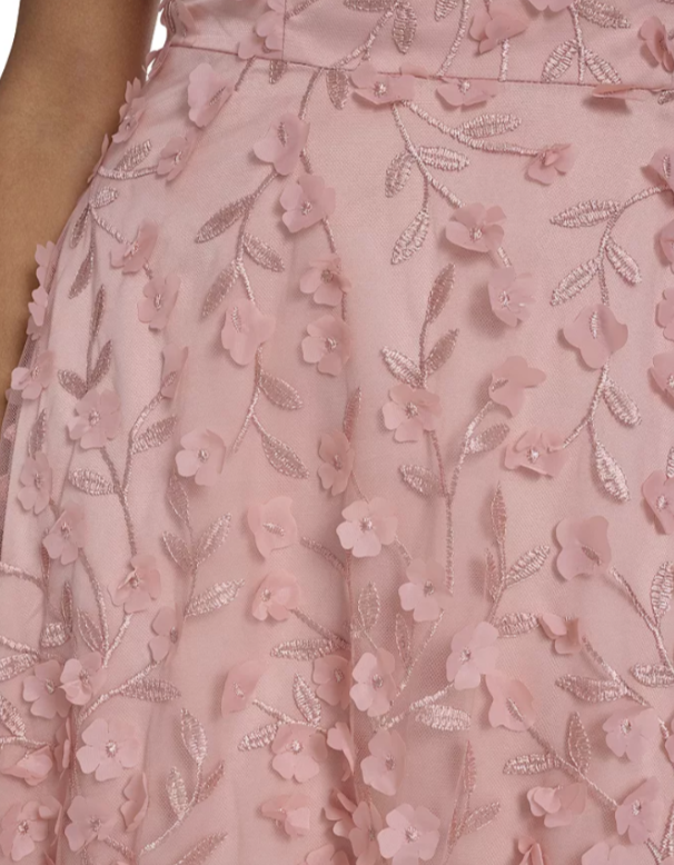 Eliza J Floral Appliquéd V Neck Gown MSRP $318