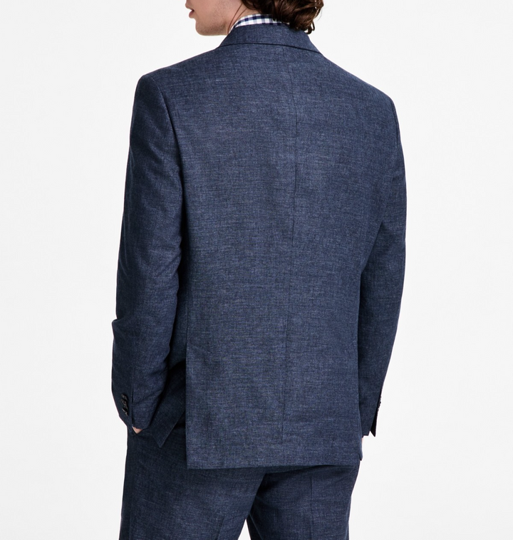 Tommy Hilfiger Men's Modern Fit Double Breasted Linen Suit Jacket MSRP $360