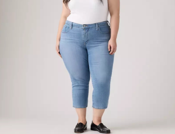Levi's Trendy Plus Size 311 Shaping Skinny Capri Jeans MSRP $59