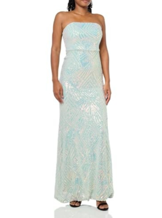 Speechless Juniors Strapless Sequined Gown MSRP $109