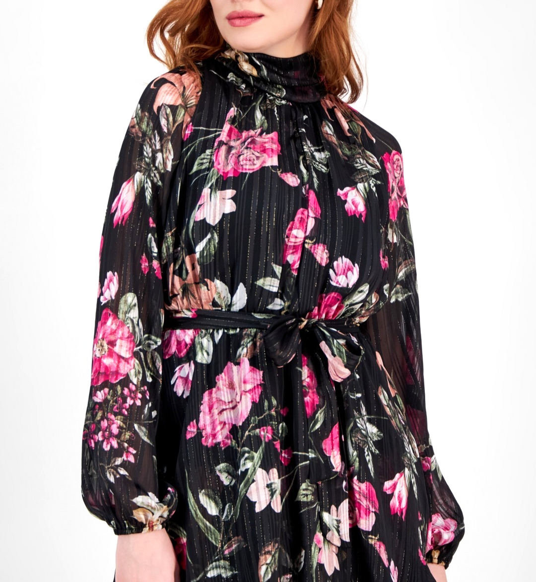 RACHEL Rachel Roy Women's Mae Printed Tiered Maxi Dress MSRP $149