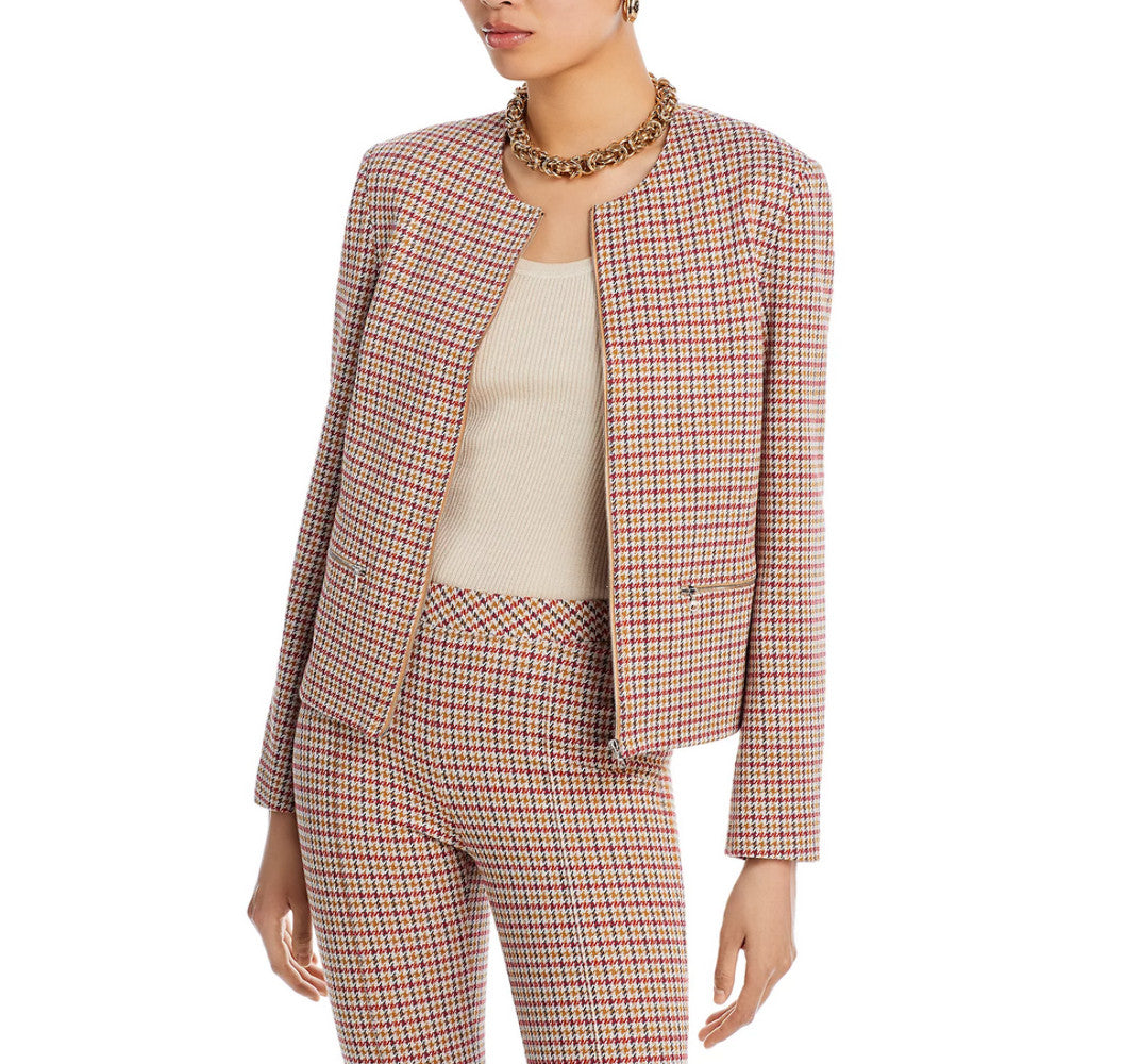 Rosetta Getty Houndstooth Zip Front Jacket 5D 2863-
