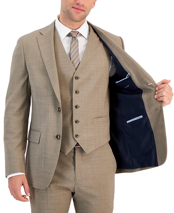 Tommy Hilfiger Men's Modern-Fit Wool TH-Flex Stretch Suit Jacket MSRP $450