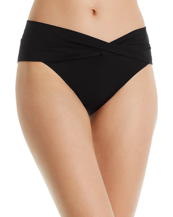 Robin Piccone Ava Solid Twist-Front Bikini Bottom MSRP $82