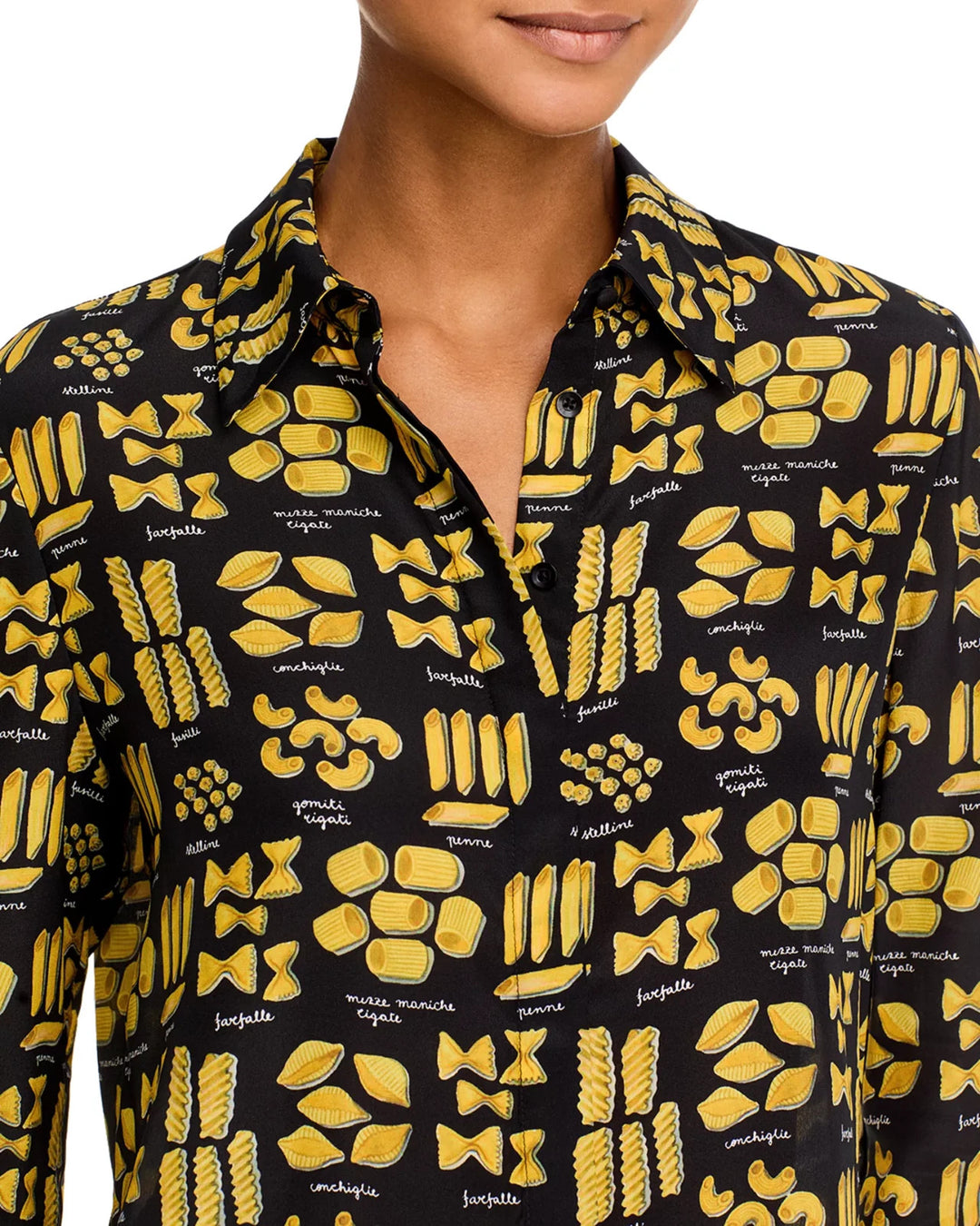 Alice and Olivia Willa Silk Pasta Top MSRP $350