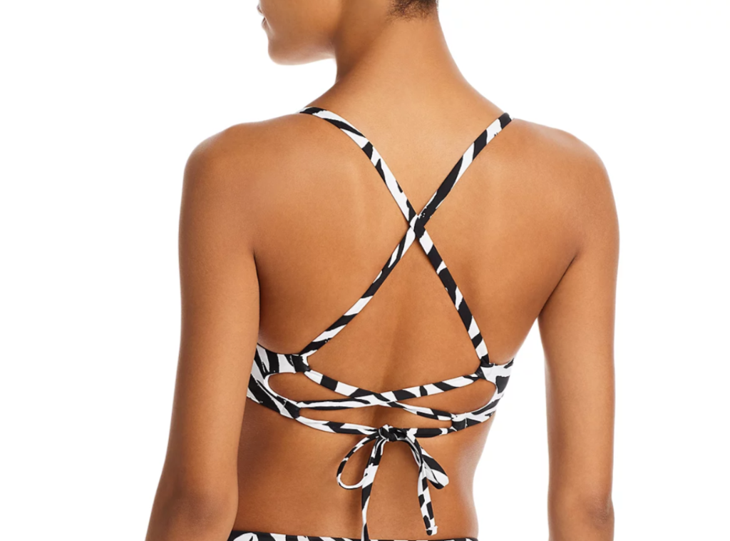 AQUA Swim Animal Print Bralette Bikini Top MSRP $58