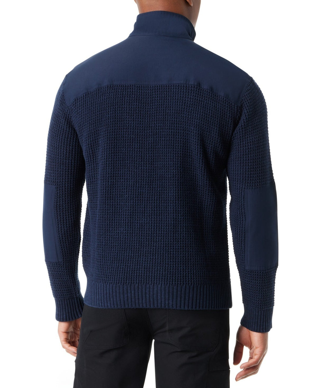 BASS OUTDOOR Quarter-Zip Long Sleeve Pullover Patch Sweater MSRP $99