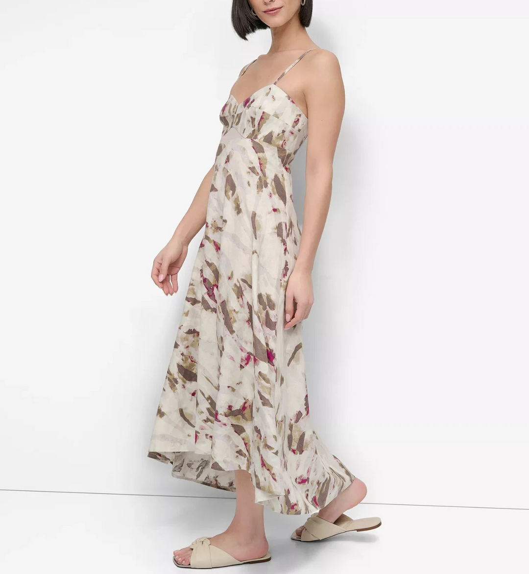 DKNY Women's Sweetheart-Neck Inset Empire-Waist Dress MSRP $149