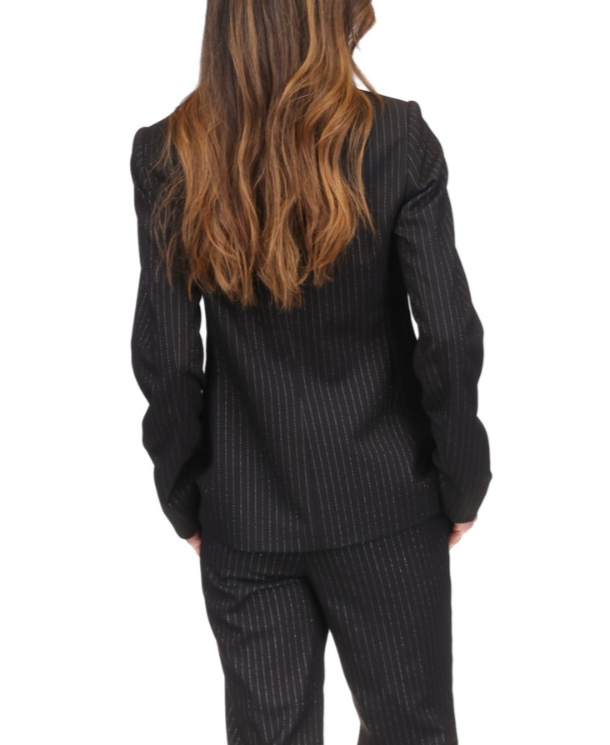MICHAEL Michael Kors Metallic Pinstripe Cutaway Blazer MSRP $250
