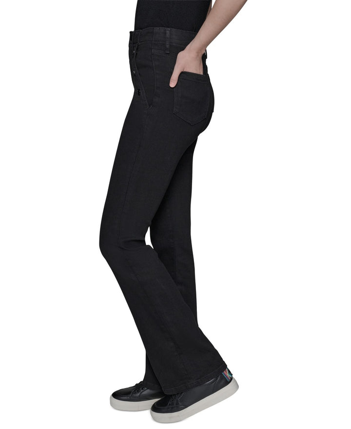KARL LAGERFELD PARIS Women's Sailor Flared-Leg Jeans MSRP $109.50