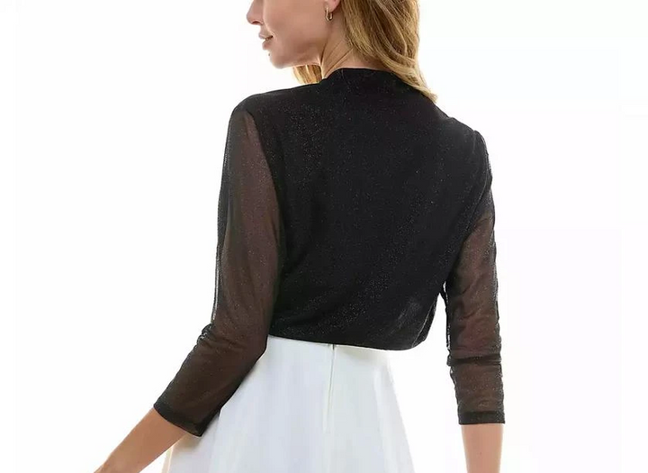 City Studios Juniors' Glittered Open-Front Shrug MSRP $34