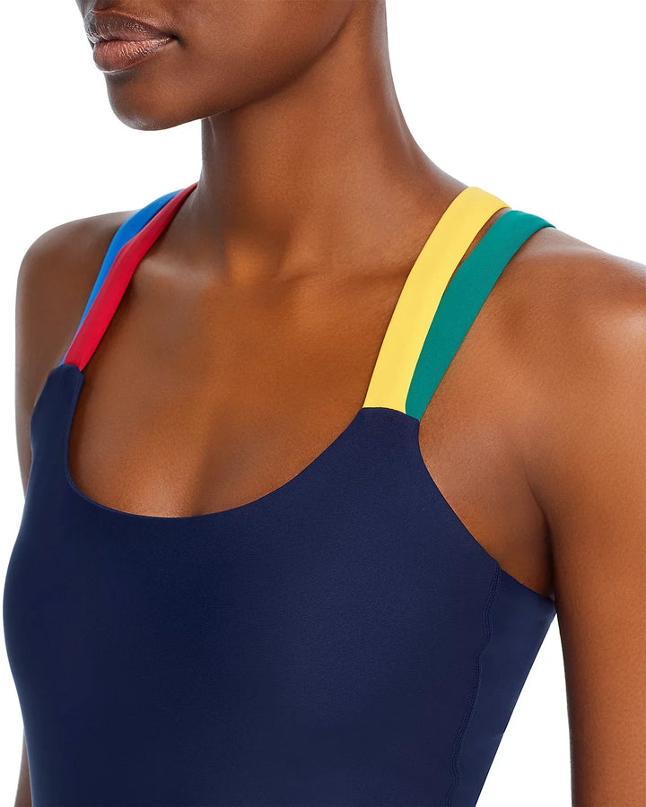 AQUA Athletic x Venus Williams Strappy Back 7" Short Unitard MSRP $78