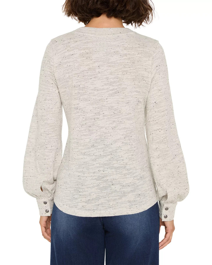 NIC+ZOE Downtown Sparkle Nep Knit Sweater MSRP $138