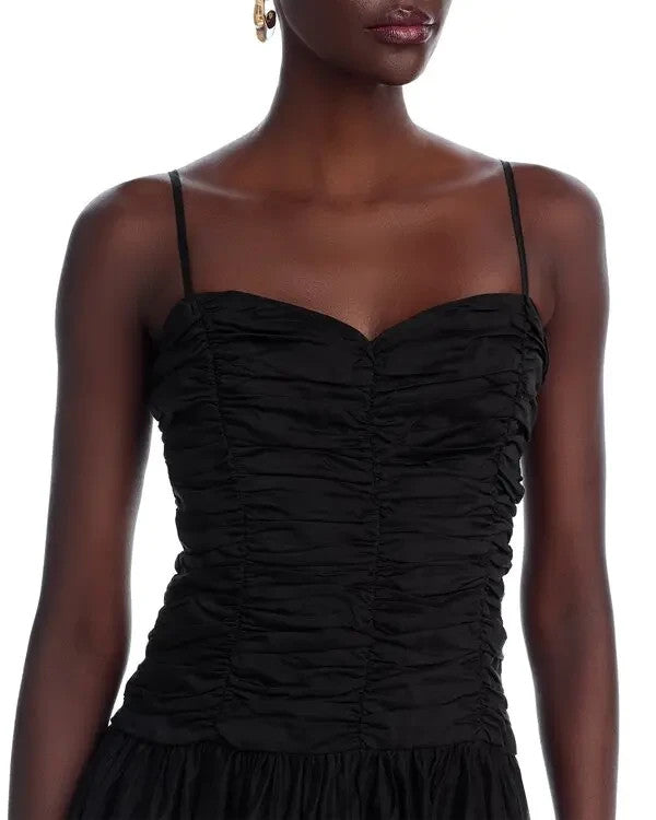 AQUA Ruched Maxi Dress MSRP $118