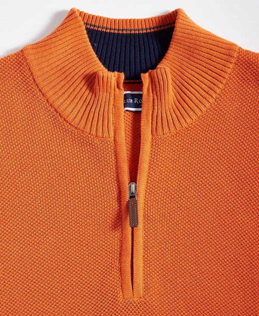Club Room Men's Quarter-Zip Textured Cotton Sweater MSRP $65