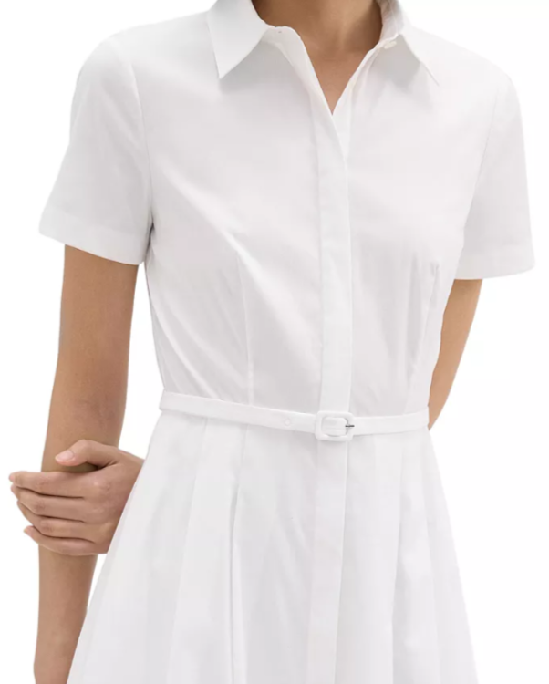 Theory Belted Short Sleeve Shirt Dress MSRP $445