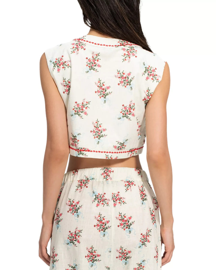 Agua Bendita Madison Cherish Embroidered Vest MSRP $160