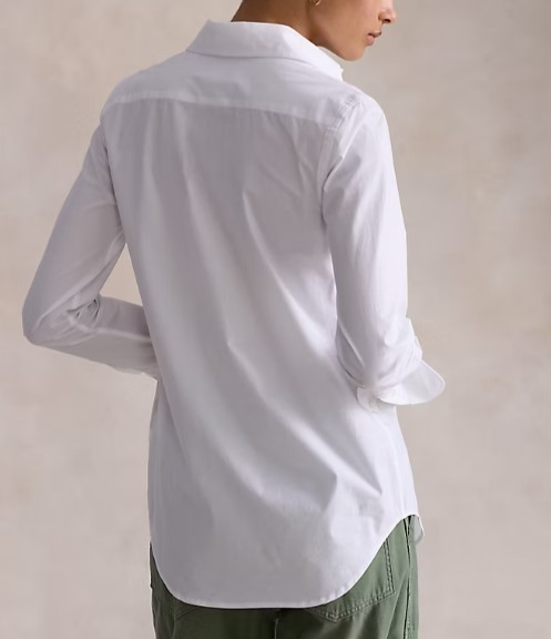 Polo Ralph Lauren Women's Stretch Slim-Fit Cotton Shirt MSRP $148