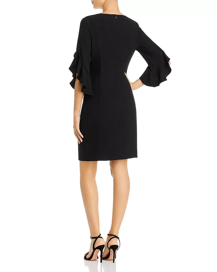 Elie Tahari Natanya Ruffled-Cuff Dress MSRP $398