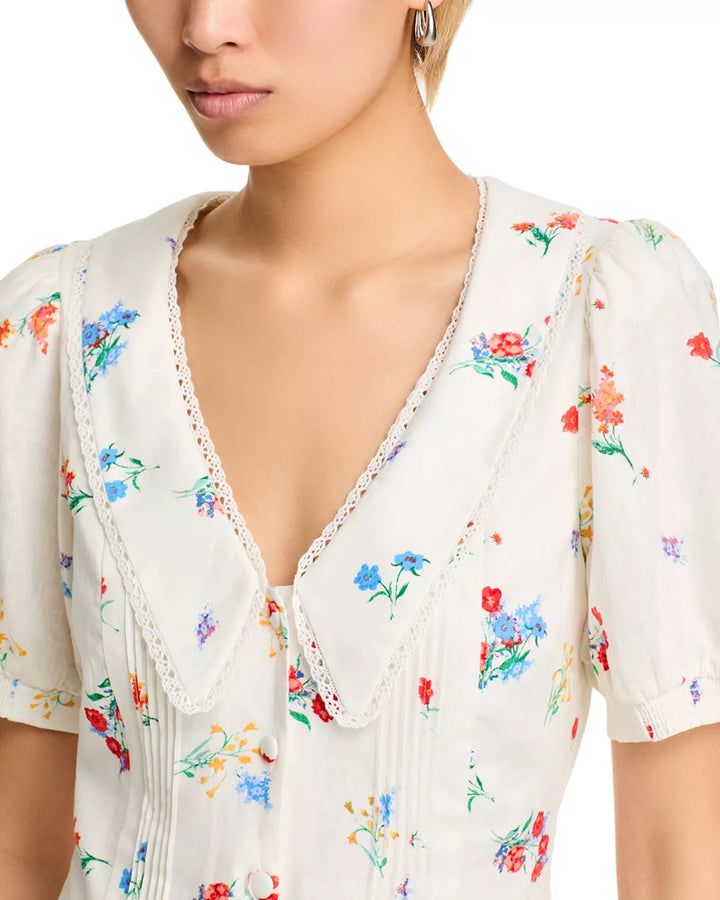 WAYF Berkleigh Collar Mini Dress MSRP $108