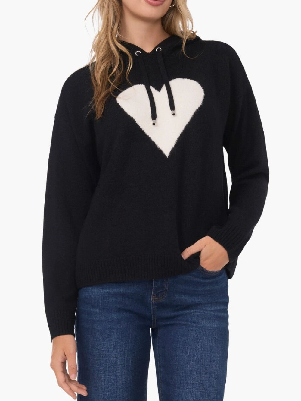 Vince Camuto Heart Motif Hoodie MSRP $79