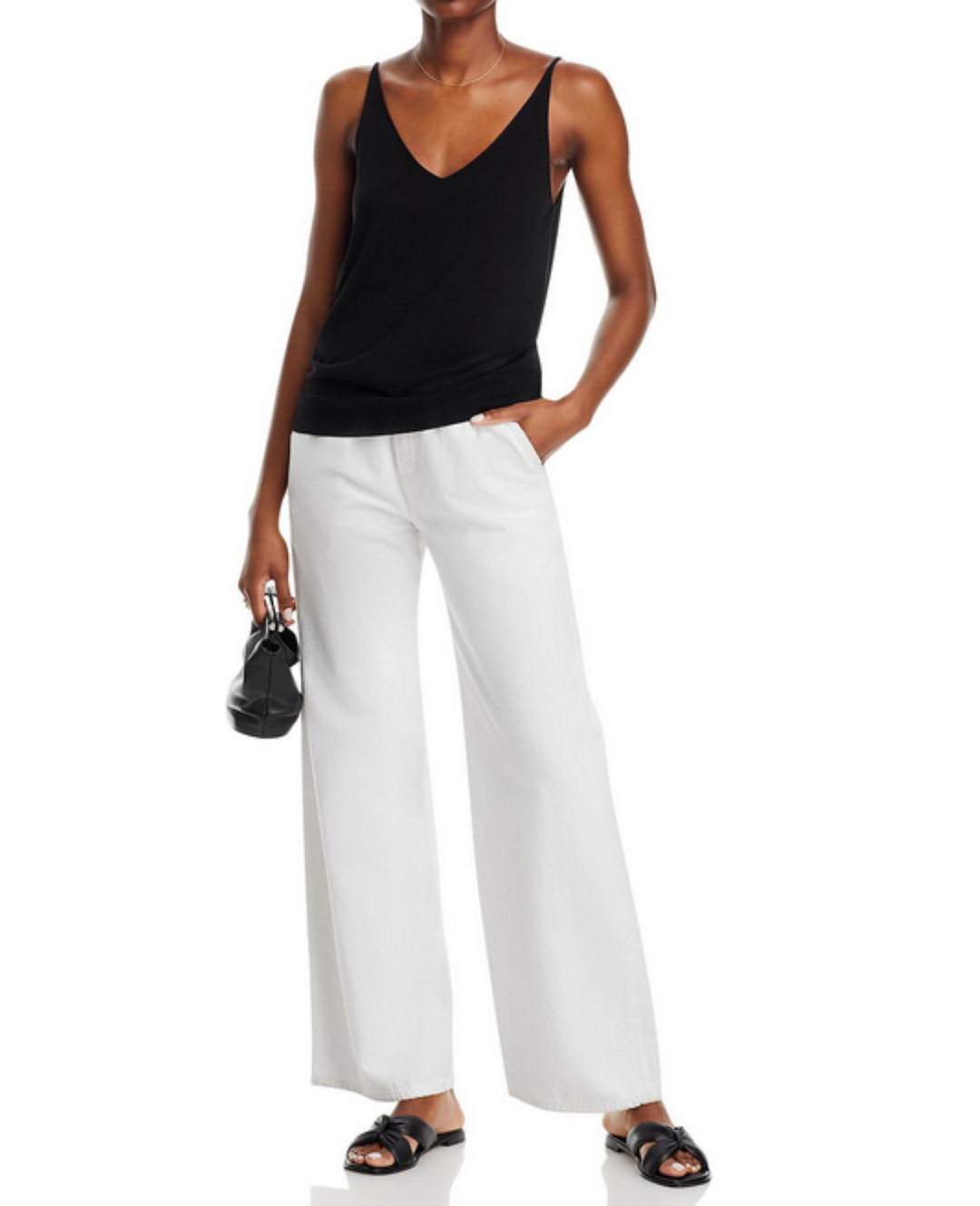 Theory Silk Knit V Neck Tank MSRP $215