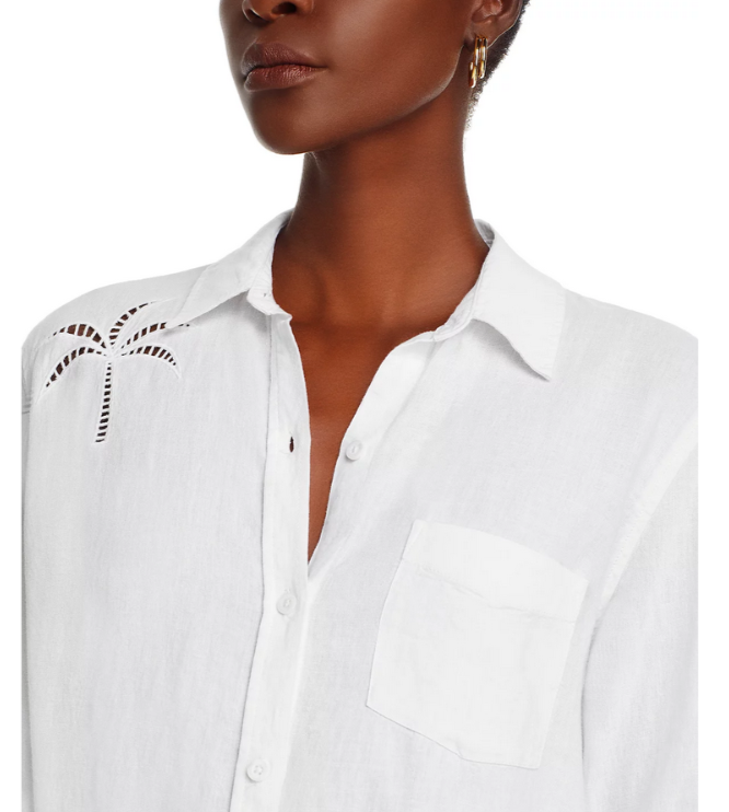 Rails Charli Palm Eyelet Button Front Shirt MSRP $178