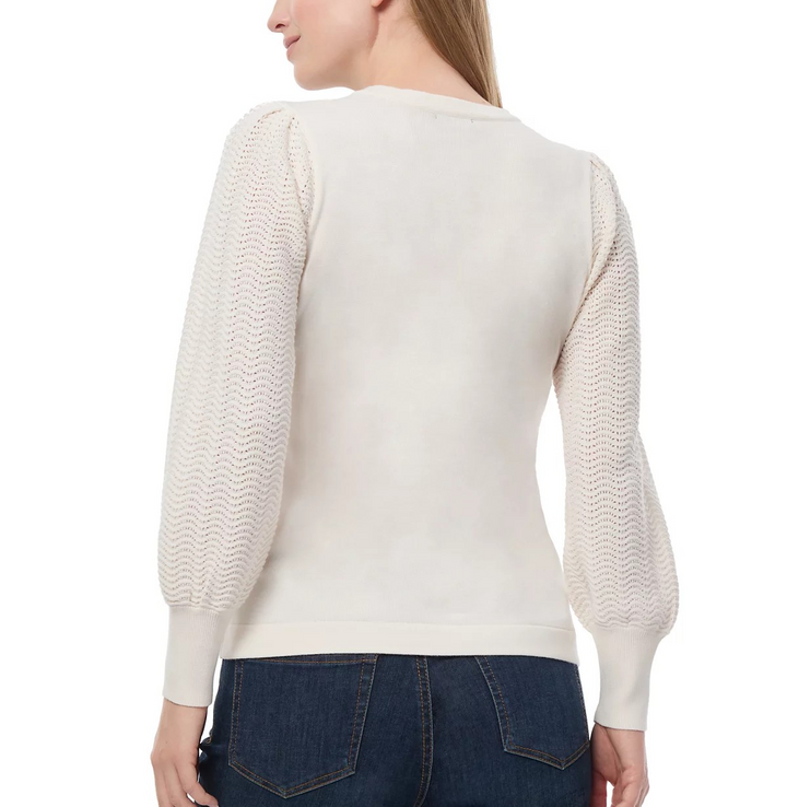 Jones New York Women's Solid-Color Mixed-Stitch Sweater MSRP $89.50