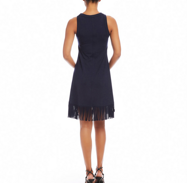 Karen Kane Fringe Hem Dress MSRP $118