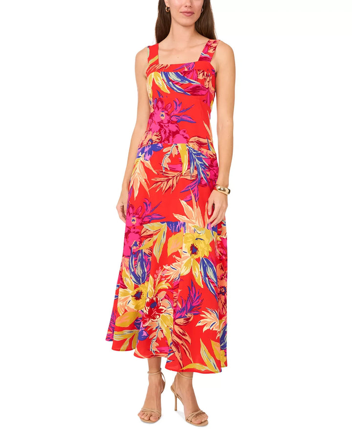 MSK Women's Printed Square-Neck Sleeveless Maxi Dress MSRP $59