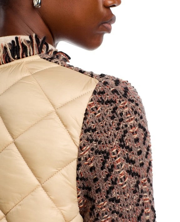 Aldo Martins Thun Fringed Knit Bomber Jacket MSRP $363