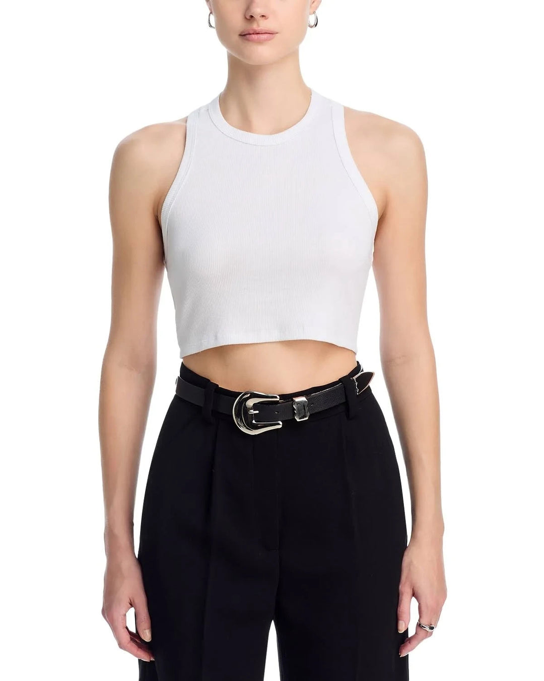 AQUA Athletic Rosie Cropped Racerback Tank MSRP $38