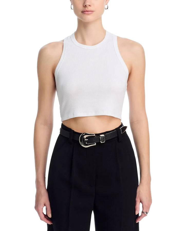 AQUA Athletic Rosie Cropped Racerback Tank MSRP $38