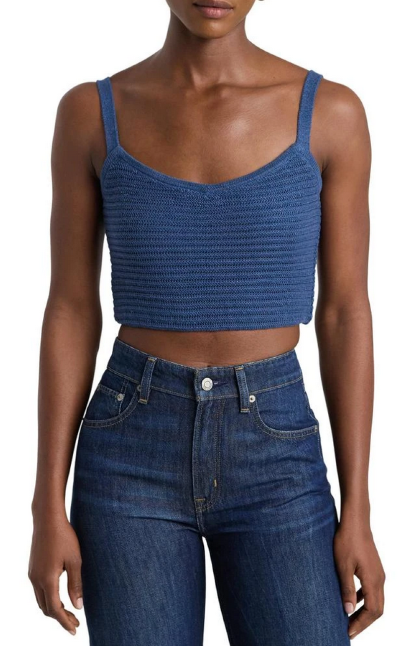 Lauren Ralph Lauren Cropped Sweater Tank Top MSRP $115