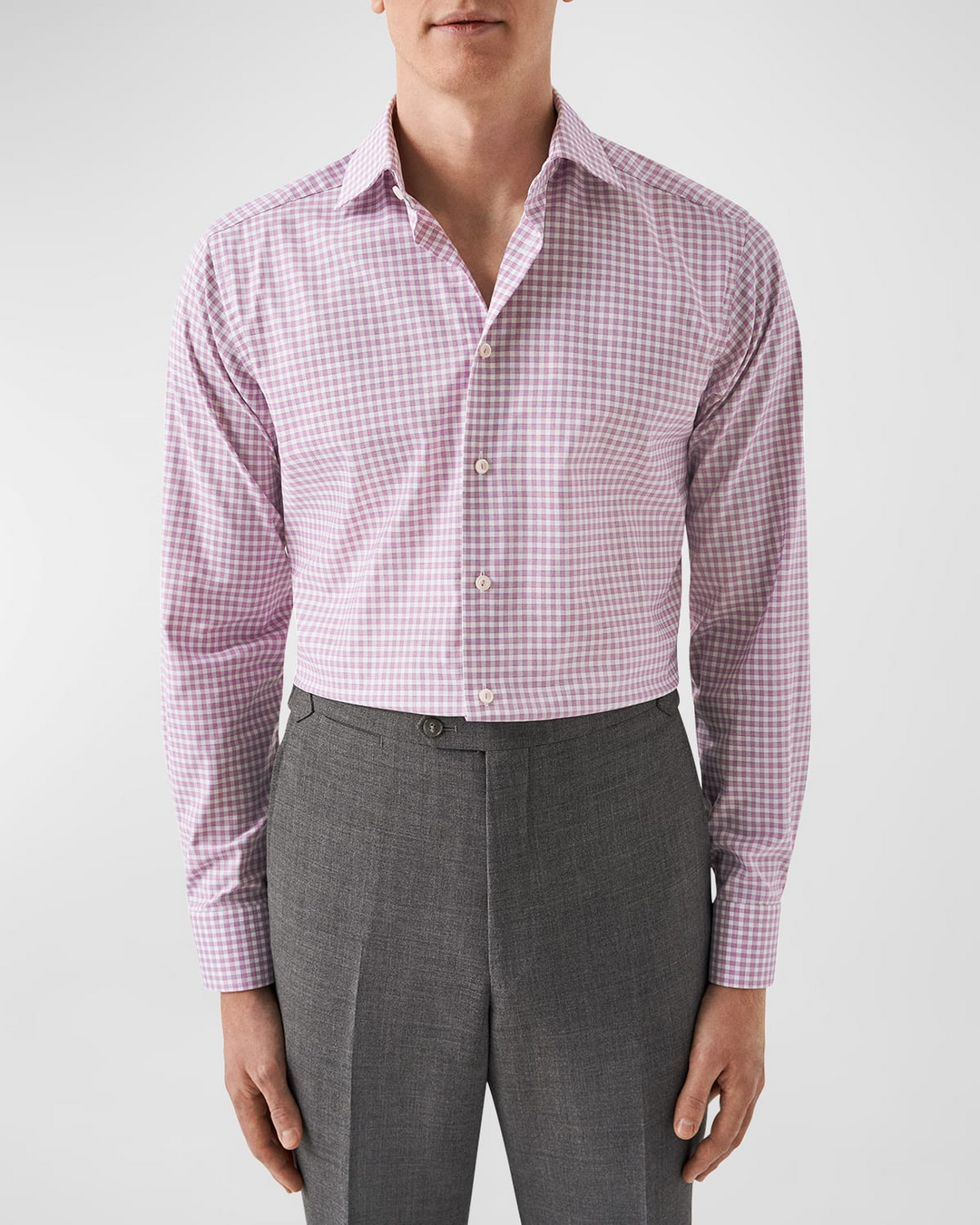 Eton Check Slim Fit Dress Shirt MSRP $280