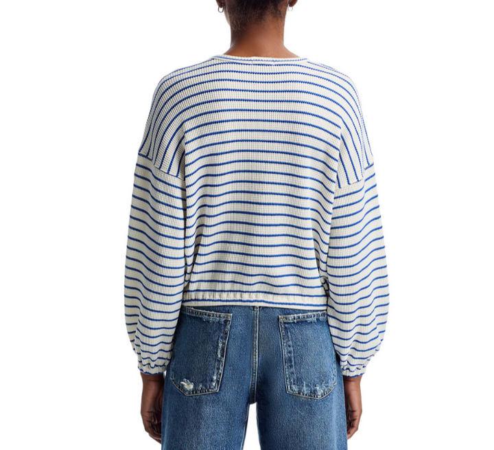 MOTHER The Long Sleeve Swipe Crop Tee MSRP $168