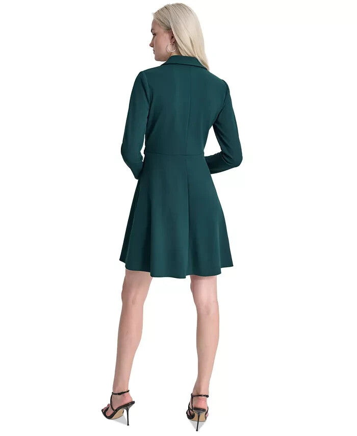 DKNY Women's Collared Scuba Crepe Dress MSRP $134