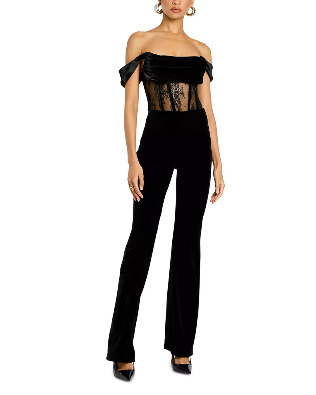 Retrofete Leni Velvet Lace Jumpsuit MSRP $658