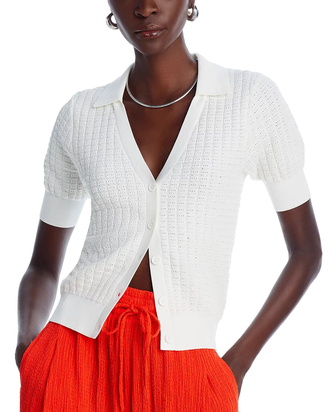 Essentiel Antwerp Knit Polo Top MSRP $195