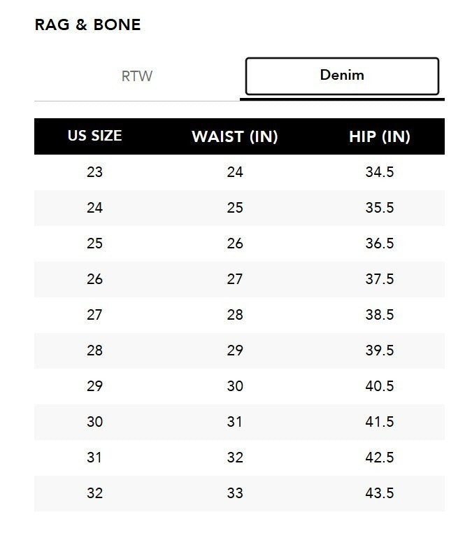 rag & bone Shea High Rise Straight Jeans MSRP $438