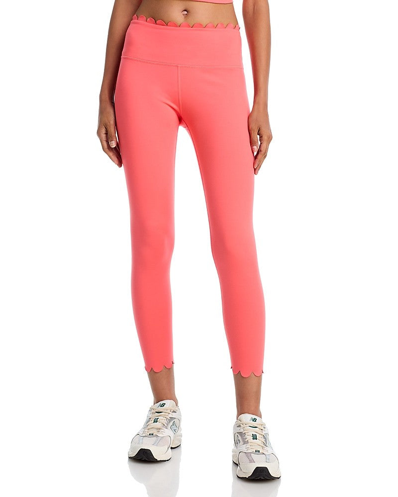 Aqua High Rise 7/8 Scalloped Leggings MSRP $78