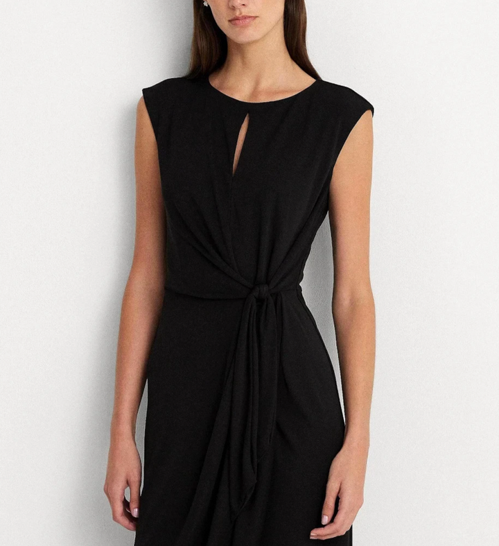 Lauren Ralph Lauren Stretch Jersey Tie-Front Dress