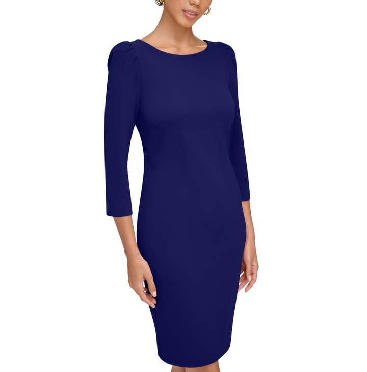 Calvin Klein Women's 3/4-Sleeve Sheath Dress MSRP $ 99.98