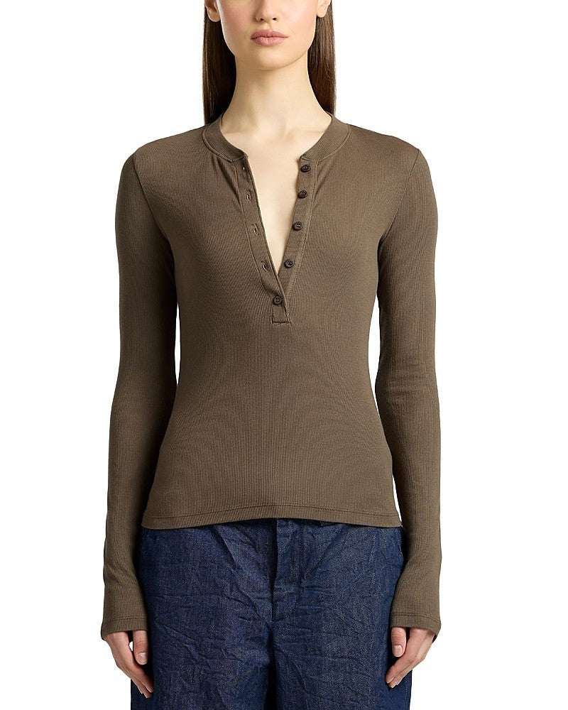 Cotton Citizen Verona Henley Top MSRP $155
