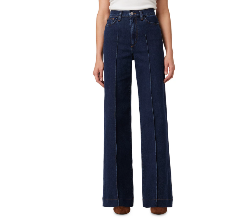 Joe's Jeans The Mia Pintuck High Rise Wide Leg Jeans MSRP $198