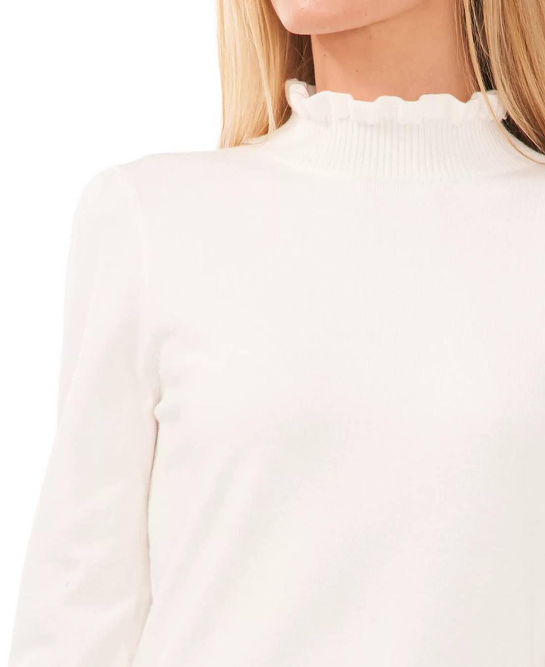 CeCe Women's Mock Neck Long Sleeve Sweater MSRP $69