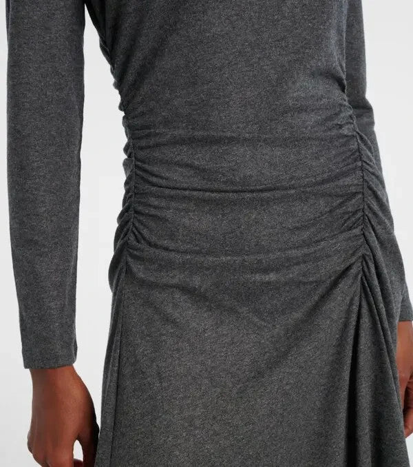 Veronica Beard Theodora Ruched Wool-blend Midi Dress MSRP $498