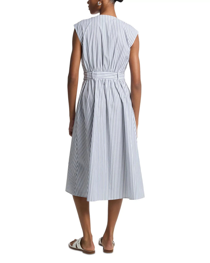 MICHAEL Michael Kors Graphic Stripe Midi Dress MSRP $248