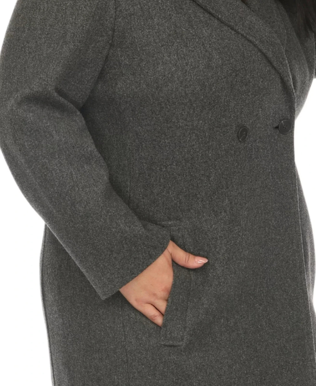 White Mark Plus Size Classic Walker Coat MSRP $148