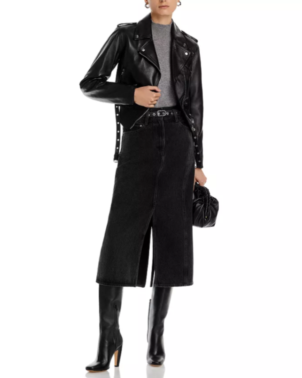 3.1 Phillip Lim Denim A Line Midi Skirt MSRP $450